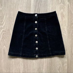 Black Corduroy Skirt by NUDE